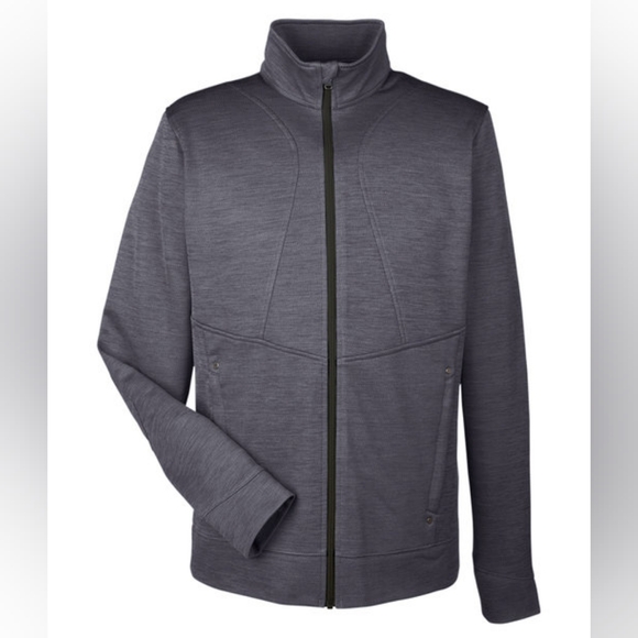 NWT North End Men's Amplify Mélange Fleece Jacket. Small. Grey. - Picture 1 of 7
